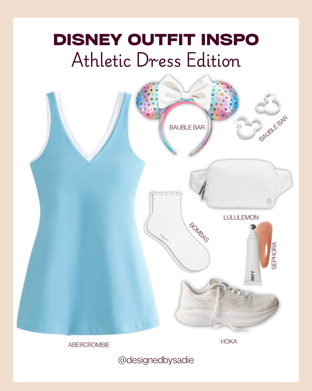 Disney Mom outfit inspo! ☀️🎀 Stay cool, cute & comfy this summer with the cutest athletic dresses — perfect for park days, chasing littles, and matching your accessories like a pro. Linked my go-to Disney looks for your next magical vacation! ✨👟🎒 #DisneyMomStyle #LTKtravel #AthleticDressStyle 

 #LTKSummerEdit #LTKTravel #LTKFamily