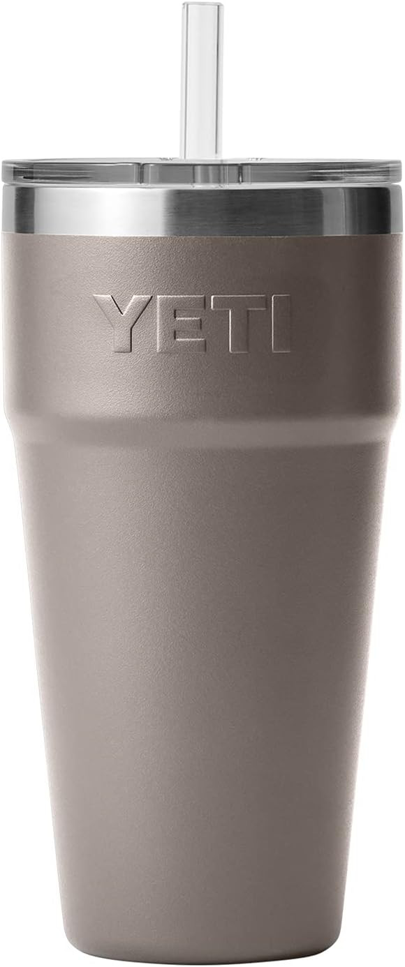YETI Rambler 26 oz Straw Cup, Vacuum Insulated, Stainless Steel with Straw Lid, Sharptail Taupe | Amazon (US)