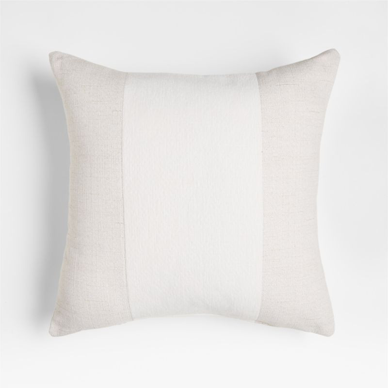 Sunbrella 20"x20" Ivory Arlo Stripe Outdoor Throw Pillow | Crate & Barrel | Crate & Barrel
