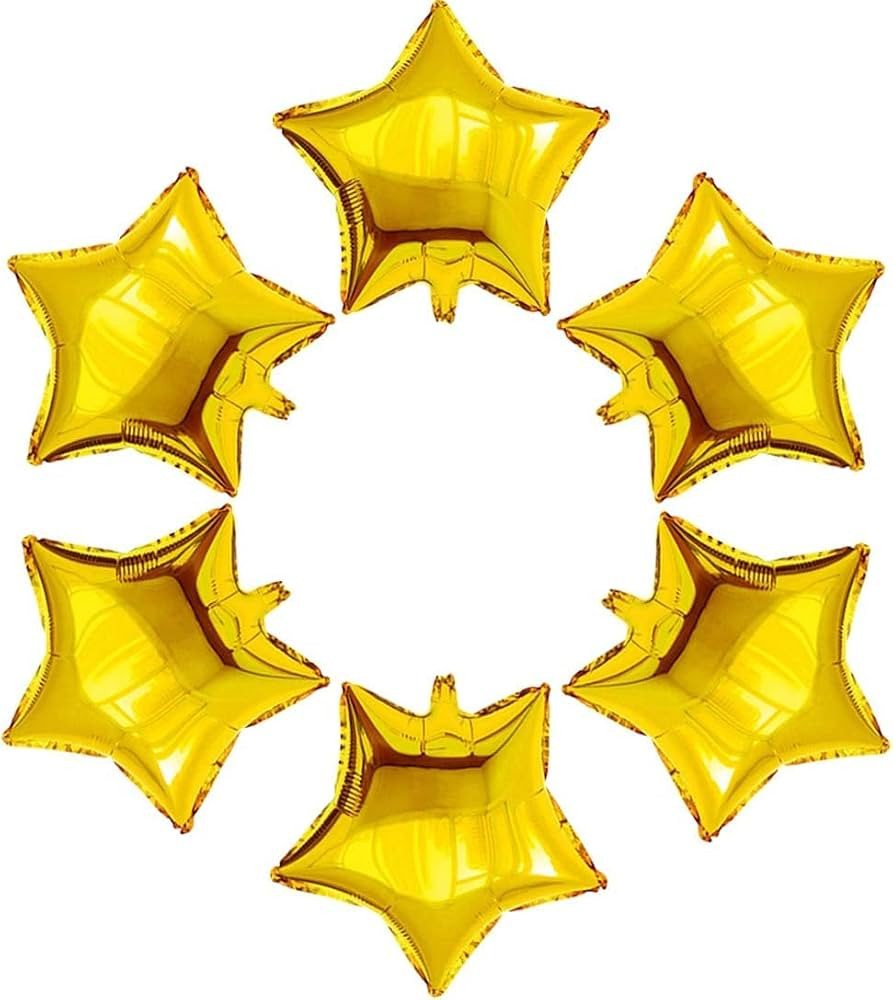 24 Pcs 18" Gold star Balloons Foil Balloons Mylar Balloons for Baby Shower, Gender Reveal, Weddin... | Amazon (US)