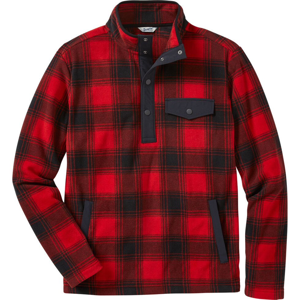 Men's Doubleback Fleece Button Mock Pullover | Duluth Trading Company