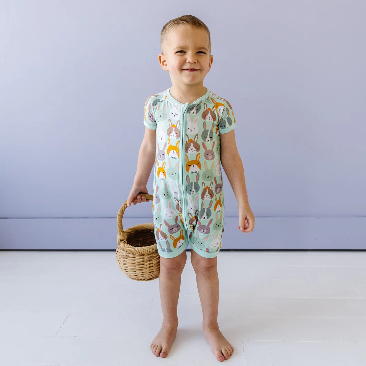 Rad Rabbits Shorty Romper | Little Sleepies