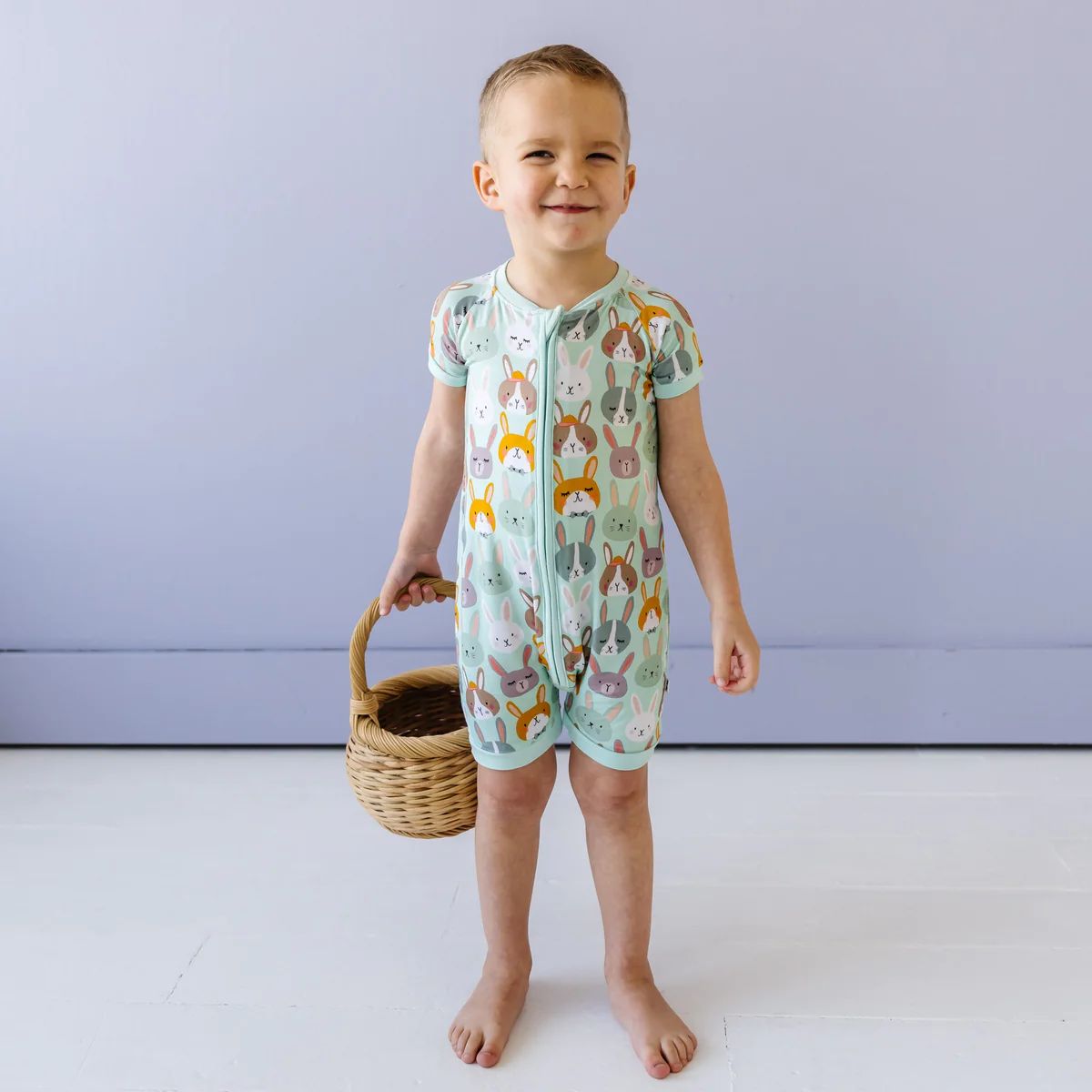 Rad Rabbits Shorty Romper | Little Sleepies