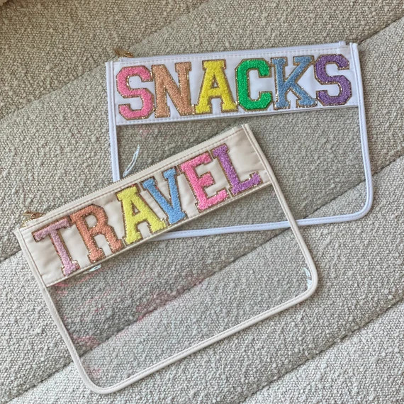 Clear Pouch With Patches Snacks Bag Travel Bag Clear Bags | Etsy | Etsy (US)