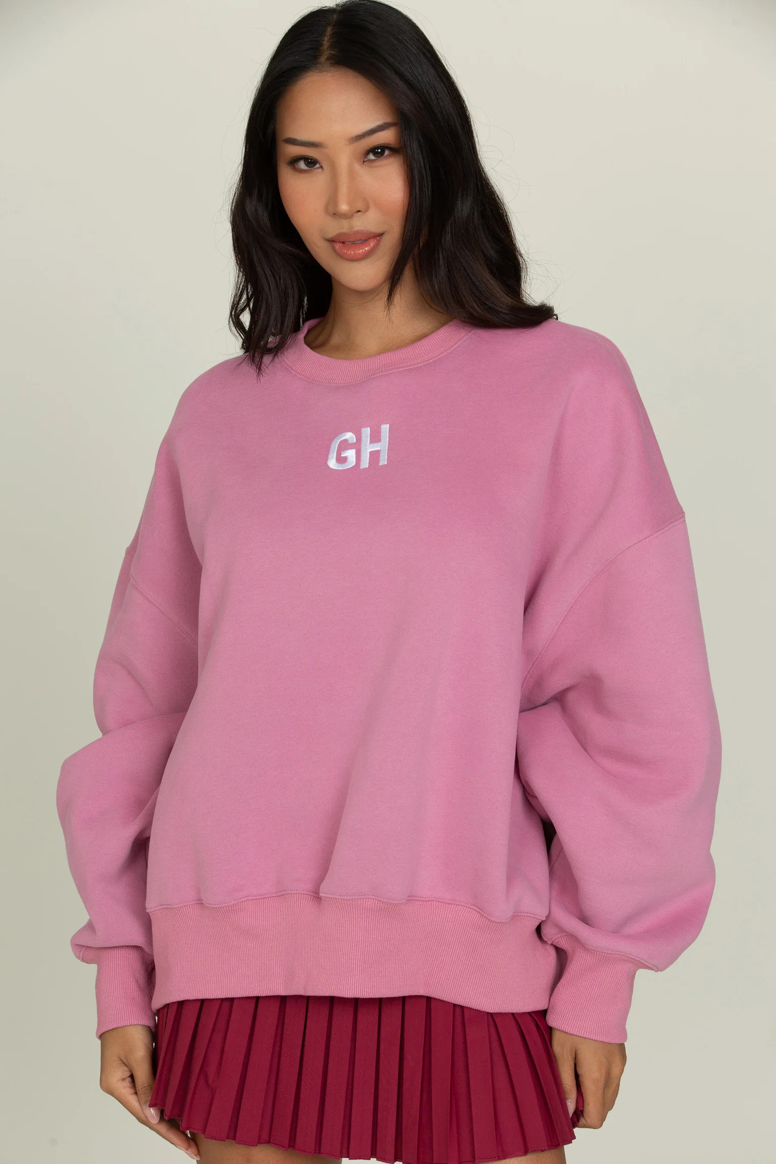 Pale Berry GH Embroidered Sweatshirt | Gold Hinge