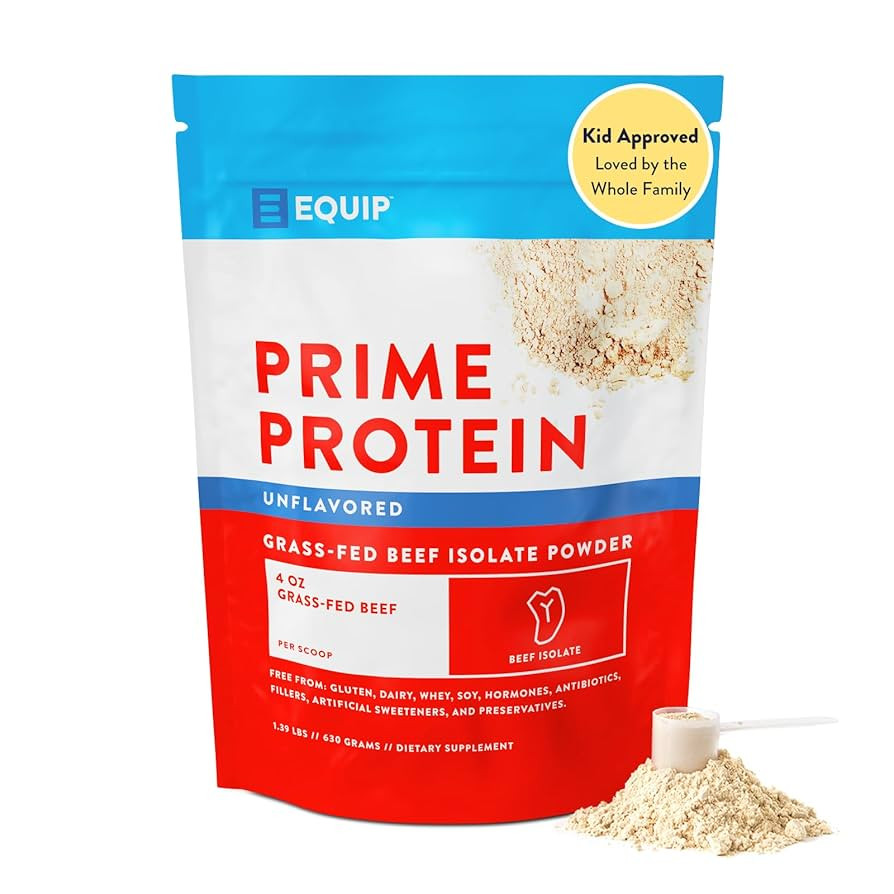 Equip Foods Prime Protein Powder | Clean, Grass Fed Beef Protein Powder | Carnivore Protein Isola... | Amazon (US)