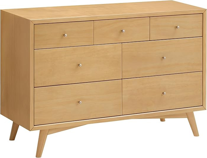 Babyletto Palma 7-Drawer Assembled Double Dresser in Honey, GREENGUARD Gold Certified | Amazon (US)