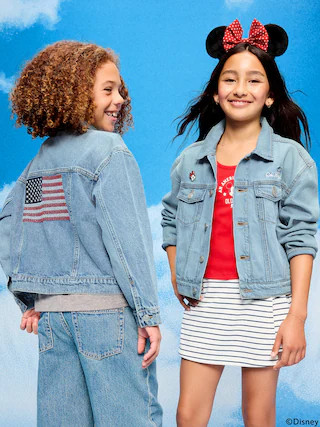 Old Navy x Disney Mickey Mouse Gender-Neutral Denim Trucker Jacket for Kids | Old Navy (US)