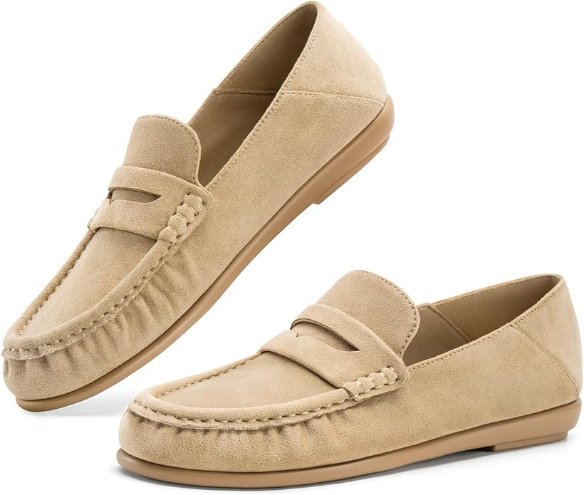 FITORY Loafers for Women Slip On Flats Dress Shoes Business Casual Work | Amazon (US)