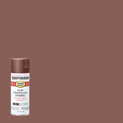 Rust-Oleum  Stops Rust Flat Brown Spray Paint (NET WT. 12-oz) | Lowe's