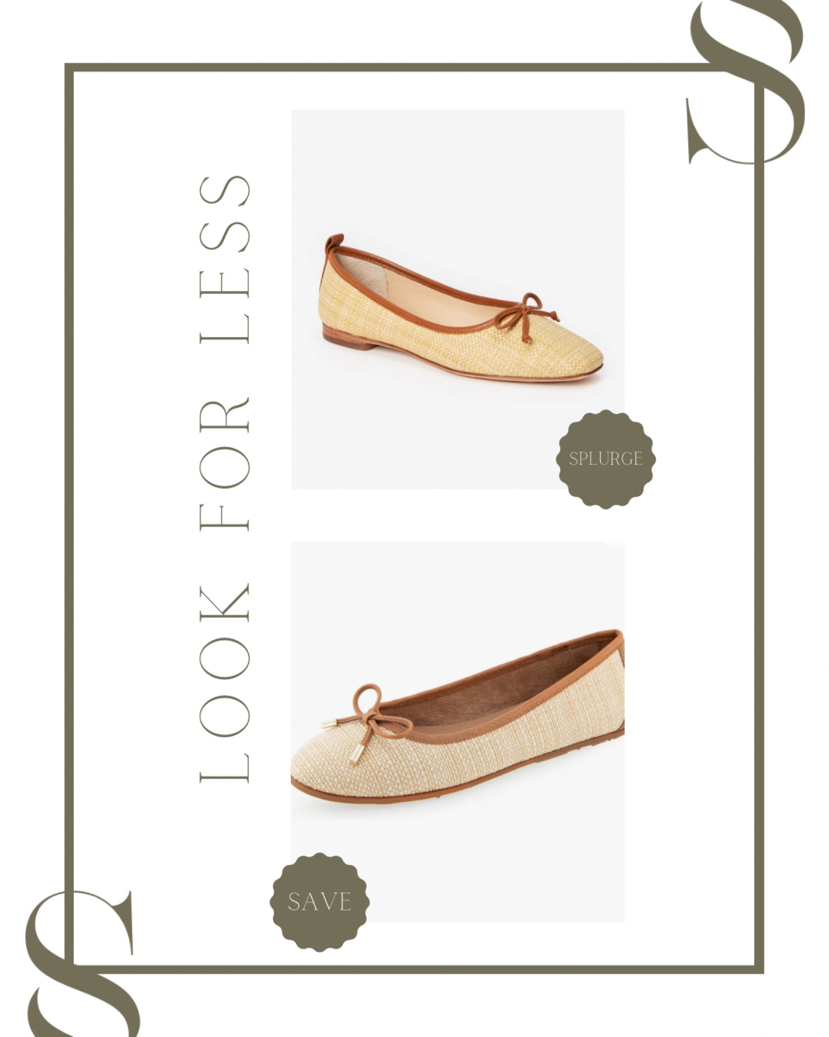 $228 vs $98 raffia ballet flats will be your GO-TO shoe for spring. Looks amazing with jeans, skirts, dresses! 😍 

#LTKfindsunder100 #LTKSeasonal #LTKshoecrush
