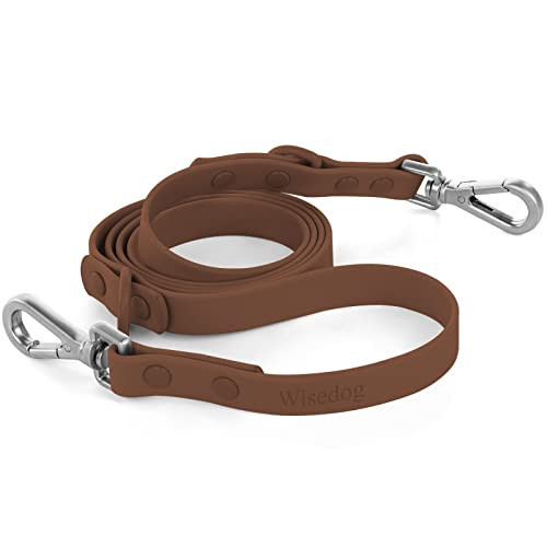 Wisedog Waterproof Standard Dog Leashes with 2 Hooks, 5 ft/ 6 ft Lengths, Adjustable for Traffic Control Safety, for Small, Medium & Large Dogs Walking (Coca Mocha M) | Amazon (US)