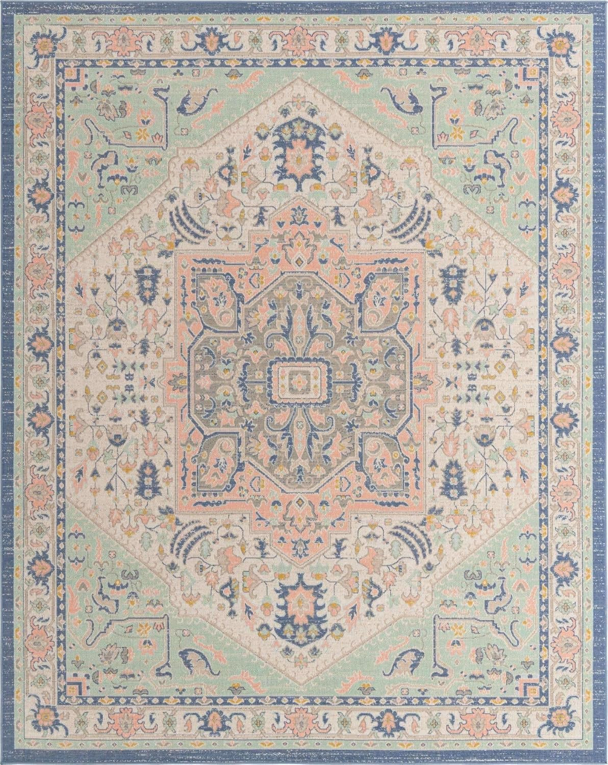 Unique Loom Whitney Collection Traditional Geometric Multi Area Rug (8' 0 x 10' 0) | Amazon (US)