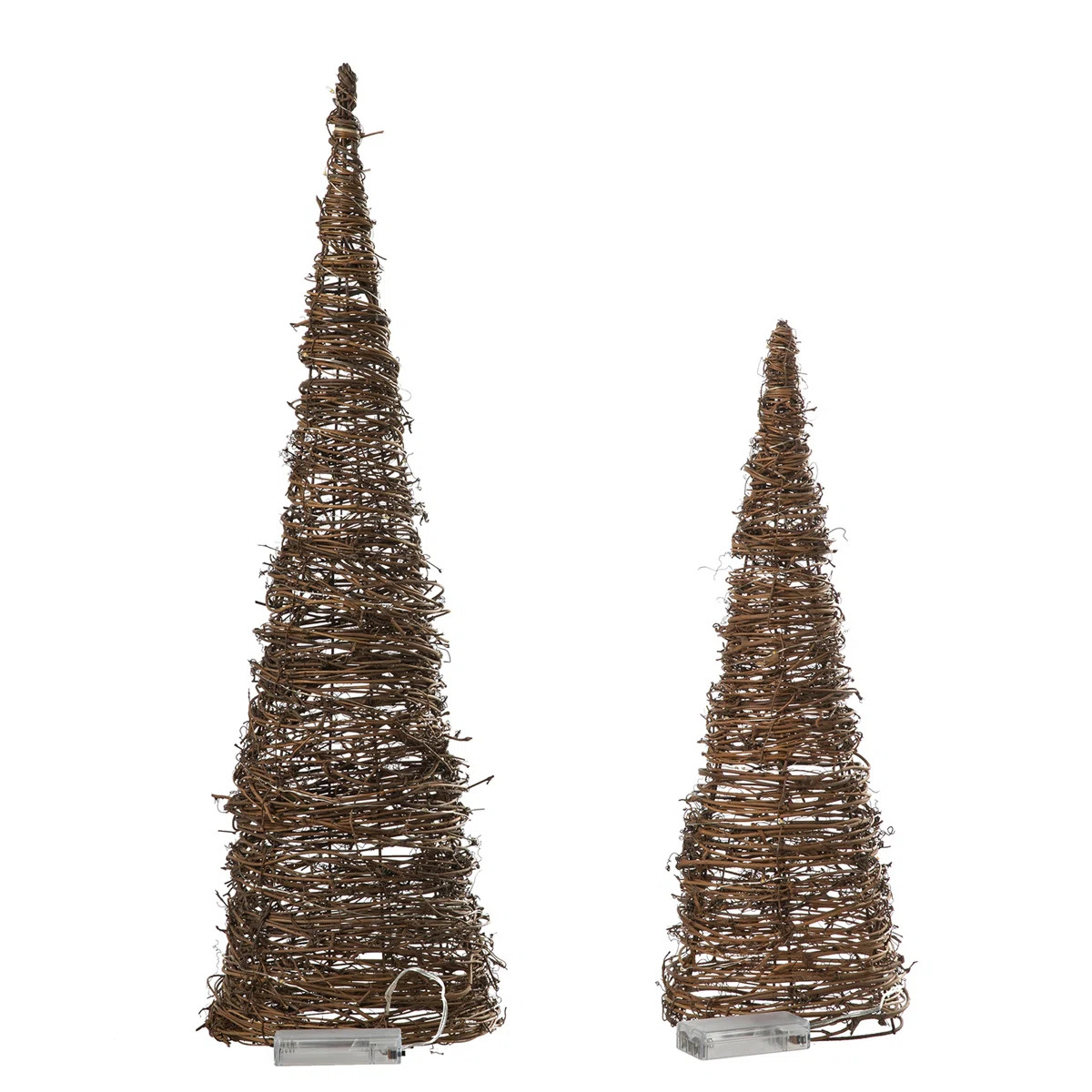 Christmas Rattan Table Tree Decor (Set of 2) | Wayfair North America