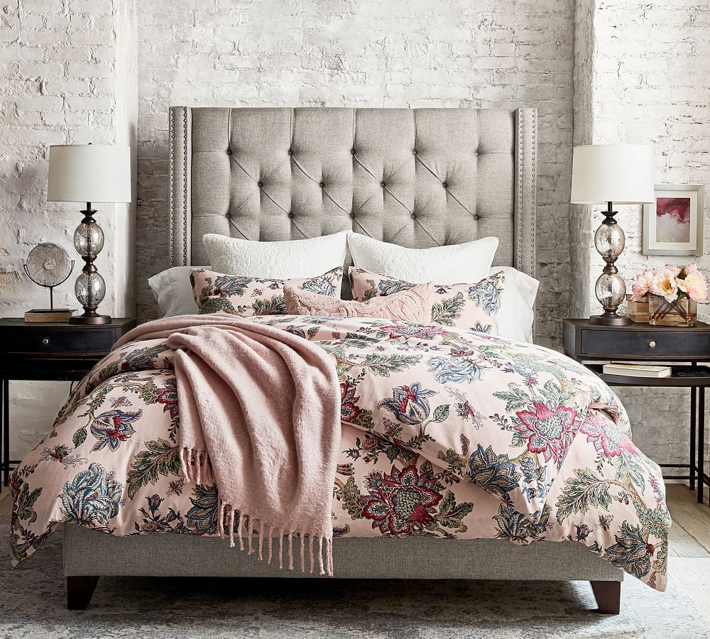 Harper Tufted Upholstered Tall Bed | Pottery Barn (US)