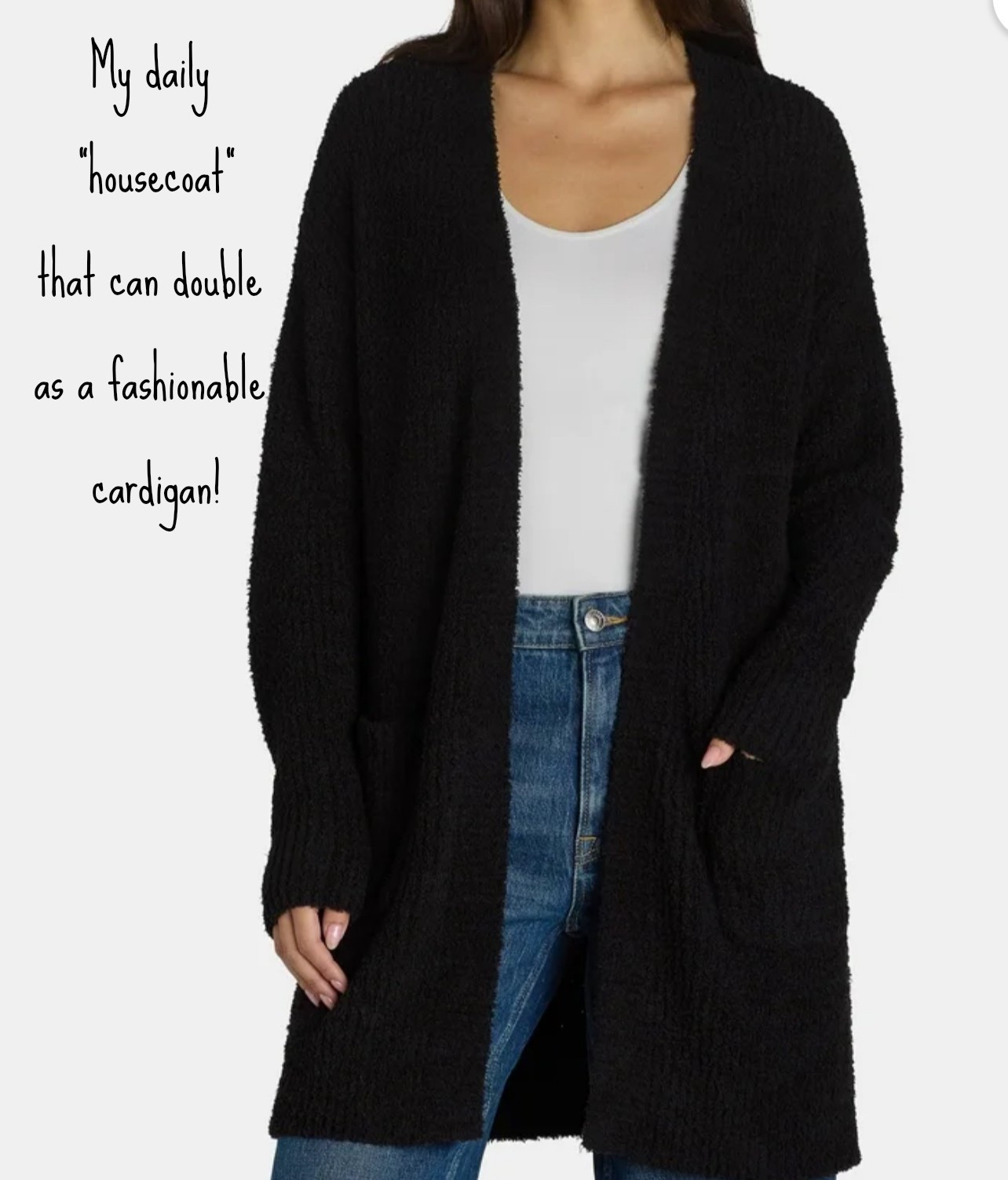 I wear this as a “house coat” every day after work and on the weekends. It’s so soft and snuggly and such a great price! Even better is that it can double as a cute cardigan if I need to dress it up! Cute and comfy!!

#LTKWorkwear #LTKFindsUnder50 #LTKStyleTip