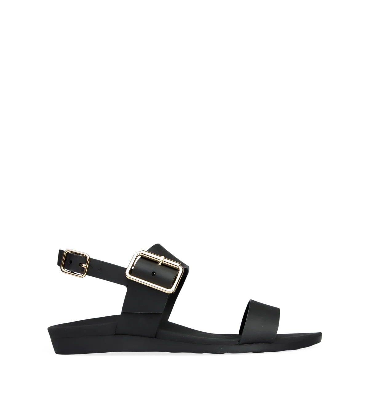 Sanderlings Midnight Rubber Flat Sandals | Bared Footwear | Bared Footwear