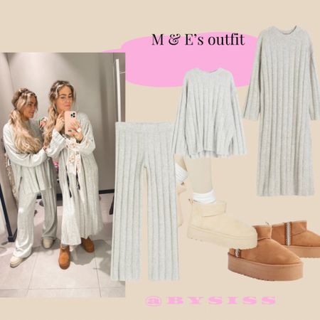 comfy suits we love 💘💘 cause of the softness and wide fit. Wearing size medium. Also the dress is so nice to combine with the pants. @hm 
.
#styleideas #winterset #cozyset #twopiece #loungeset #hmxme 
H&M, H&M Christmas, H&M knits

#LTKtravel #LTKU #LTKstyletip