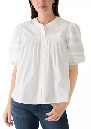Women's Pintuck Sleeve Woven Top | Belk