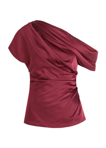 Phoebe draped satin top | Harvey Nichols