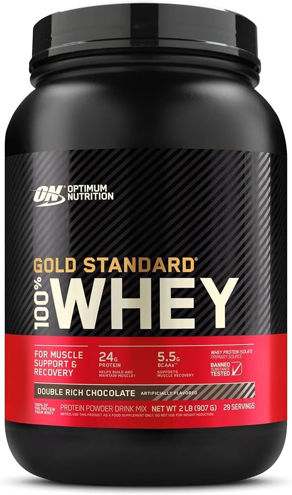 Optimum Nutrition Gold Standard 100% Whey Protein Powder, Double Rich Chocolate, 2 Pound (Packagi... | Amazon (US)