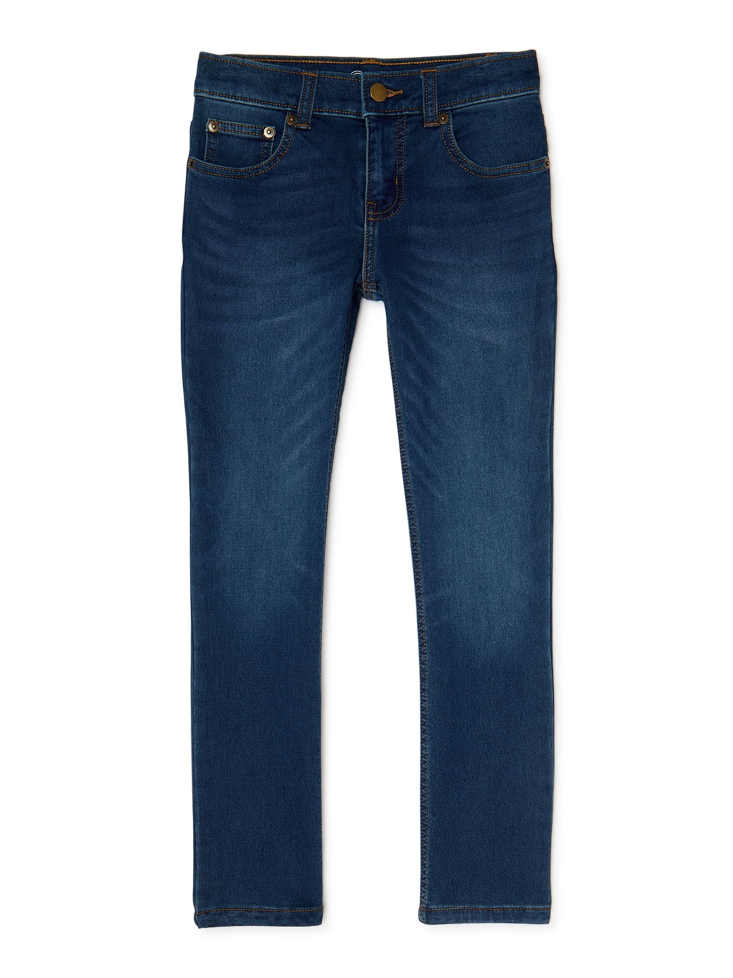 Wonder Nation Boys Slim Knit Denim Jeans, Sizes 4-18 & Husky - Walmart.com | Walmart (US)