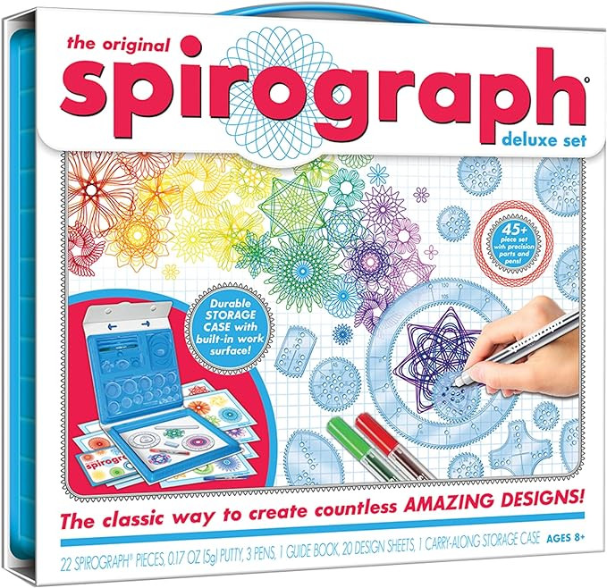 Spirograph — Deluxe Set — Spiral Art Drawing Kit — The Classic Way to Make Countless Amazin... | Amazon (US)