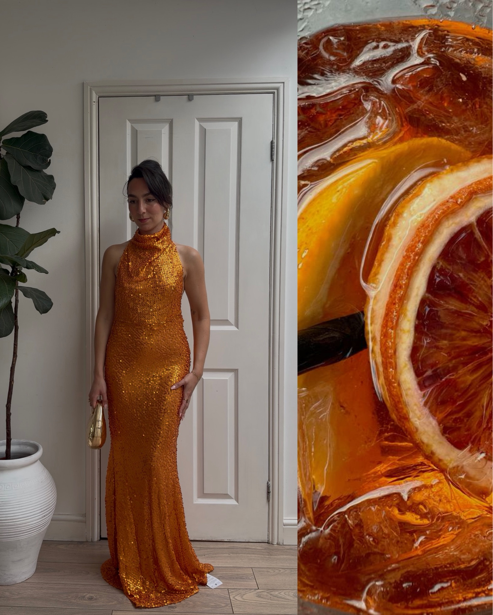 Sequin dress, halterneck dress, orange dress, wedding guest dress

#LTKsummer #LTKwedding #LTKdresses