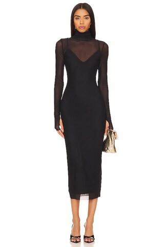Allison Midaxi Dress in Black | Revolve Clothing (Global)