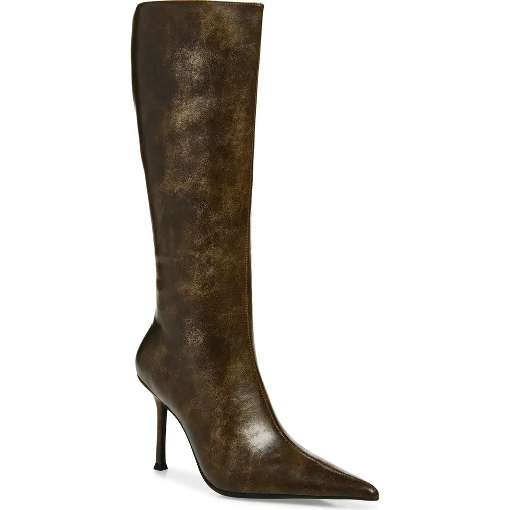 Jeffrey Campbell Darling Pointed Toe Boot in Khaki Distressed at Nordstrom, Size 9.5 | Nordstrom