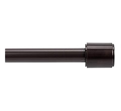 Amazon Basics 1-Inch Wall Curtain Rod with Cap Finials - 36 to 72 Inch, Black | Amazon (US)