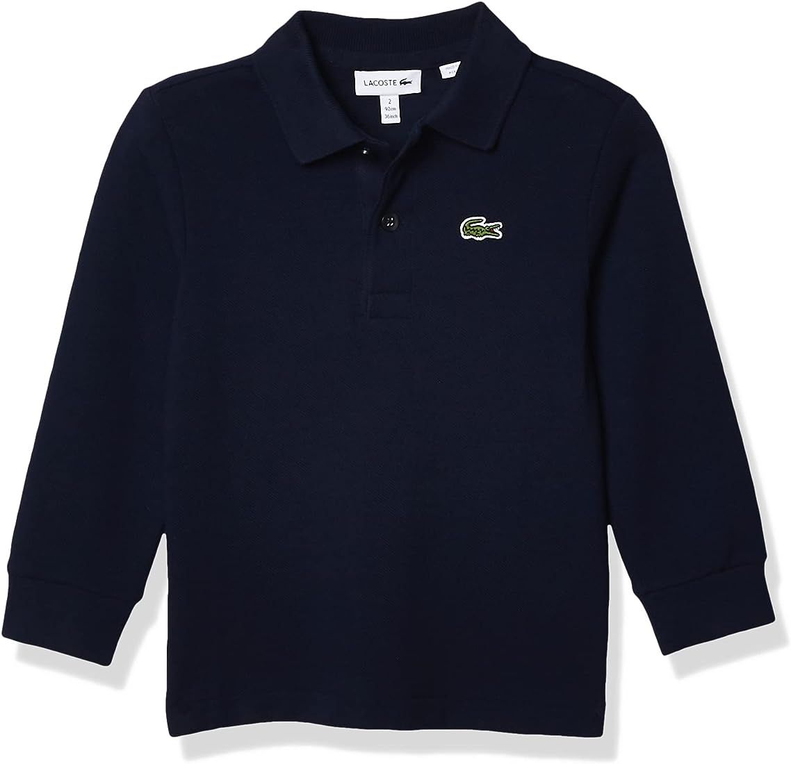 Lacoste Boy Long Sleeve Classic Solid Pique Polo | Amazon (US)