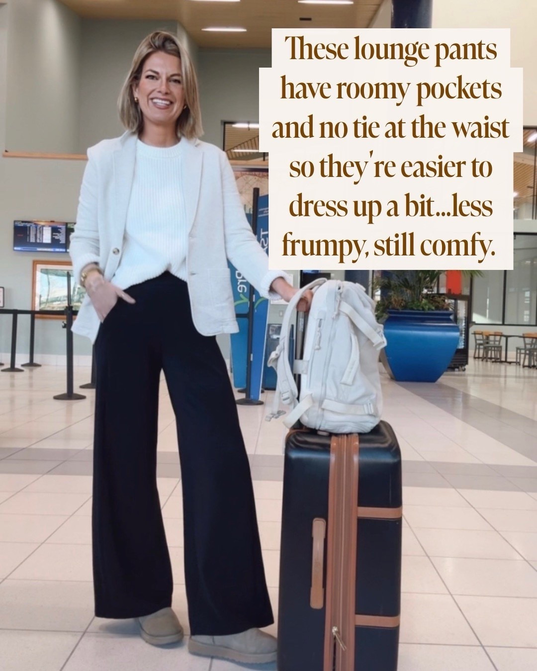 Love these lounge pants that are comfortable and great for traveling 🙌🏻🙌🏻

#LTKTravel #LTKActive #LTKdayinmylife