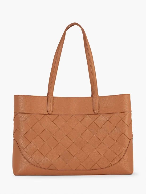 Woven Leather Tote | Talbots