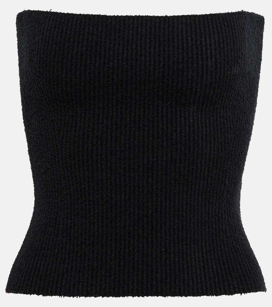 Wardrobe.NYC Strapless ribbed cotton top | Mytheresa (INTL)