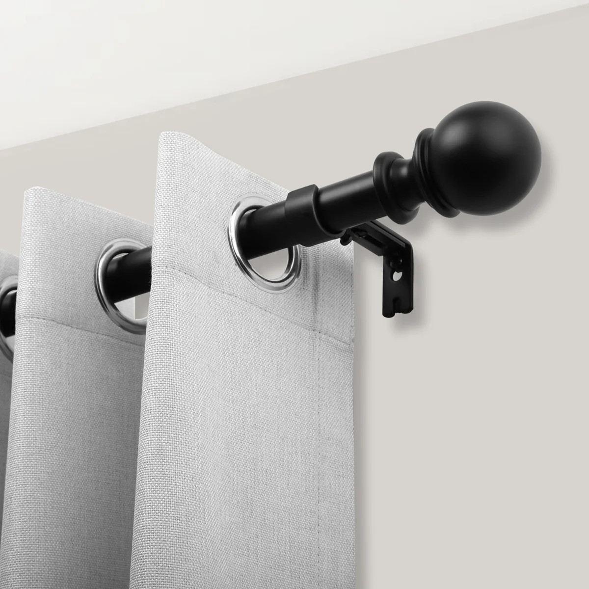 Danikah 1 Inch Curtain Rod Heavy Duty Adjustable Drapery Rods with Ball Finials | Wayfair North America