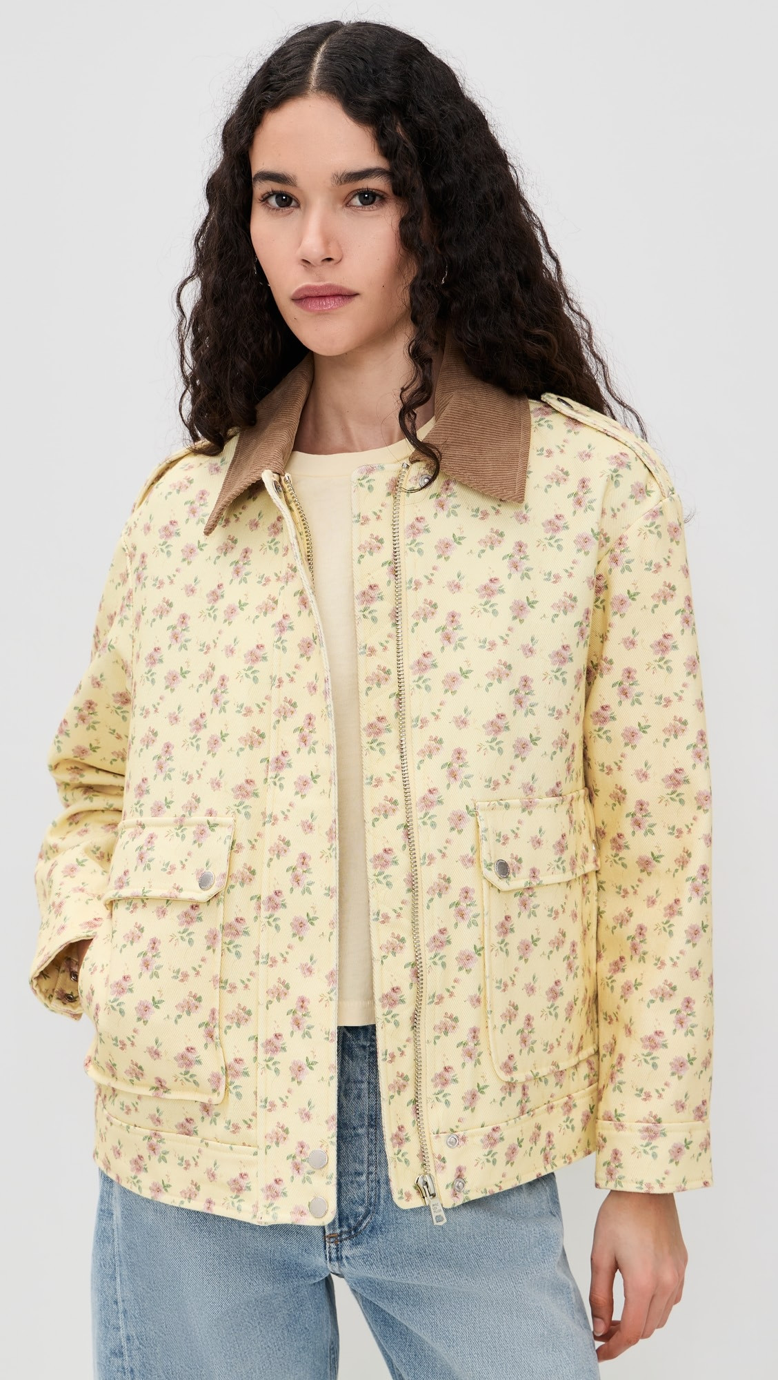 Oversized Aviator Jacket With Straight Hem | Shopbop