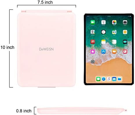 deweisn Folding Travel Mirror Lighted Makeup Mirror with 72 LEDs 3 Colors Light Modes, USB Rechar... | Amazon (US)