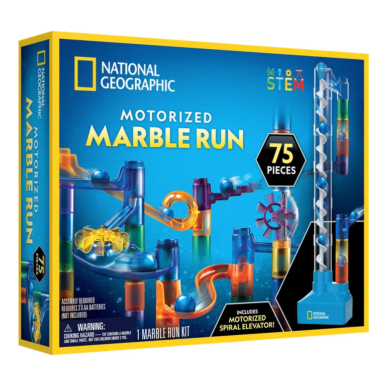 National Geographic 75-Piece Motorized Marble Run Kit for Child 8 Years and up | Walmart (US)