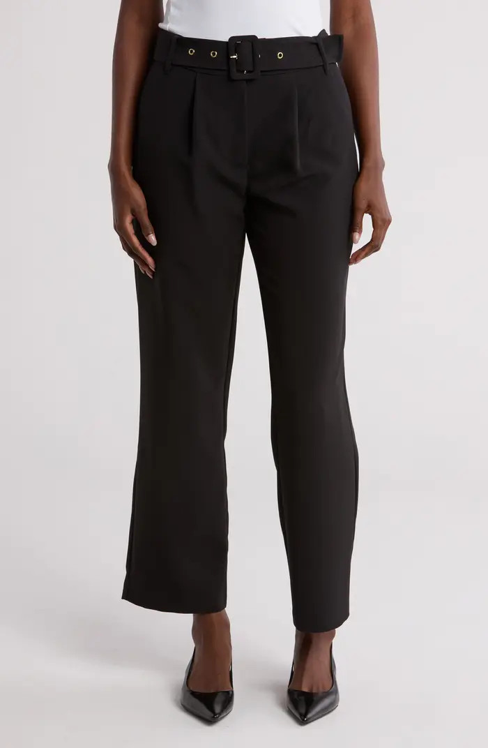 Nanette Lepore Belted Pleated Front Pants | Nordstromrack | Nordstrom Rack