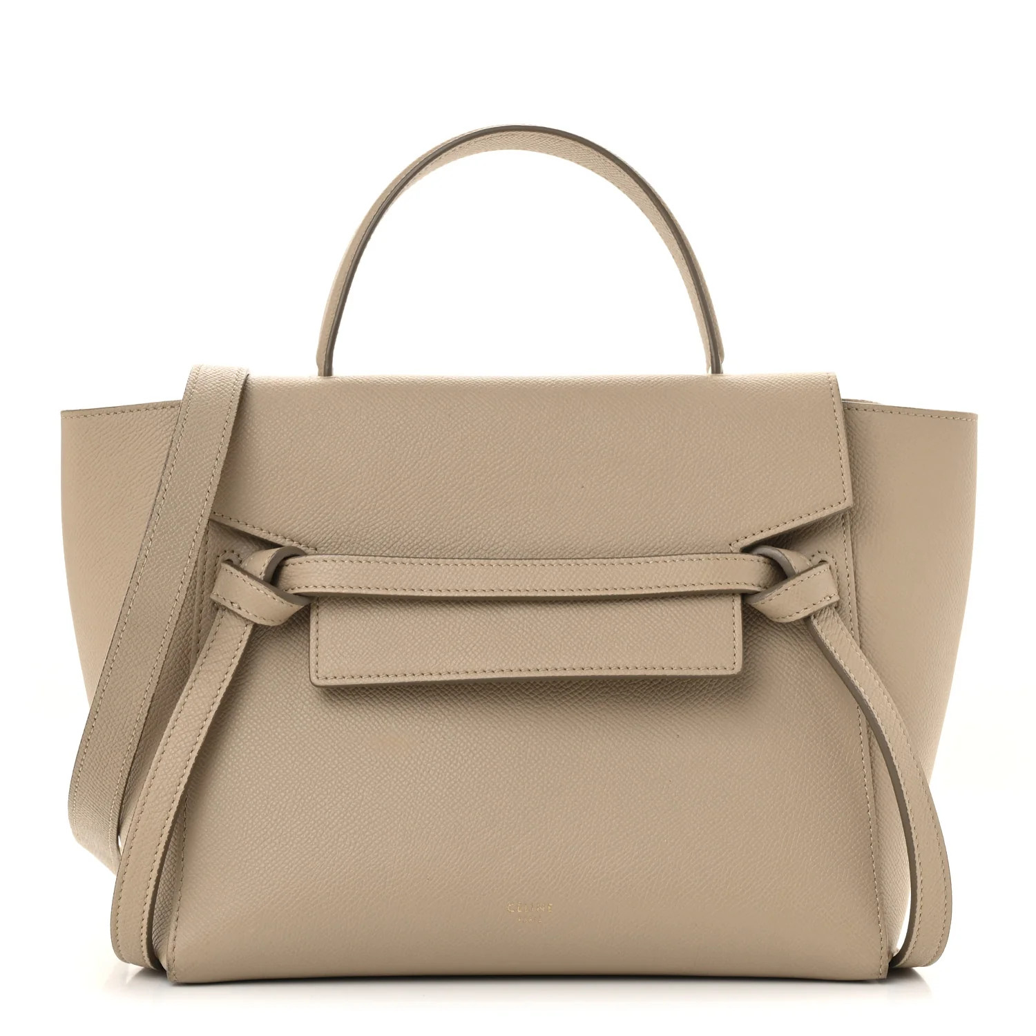Grained Calfskin Micro Belt Bag Light Taupe | FASHIONPHILE (US)