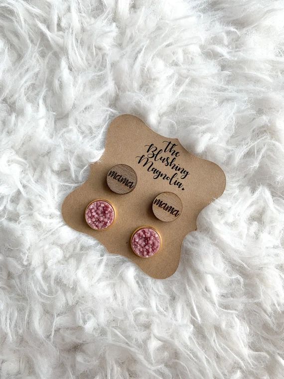 Mama Studs  Your Choice Druzy Stud Earrings  Mothers Day | Etsy | Etsy (US)