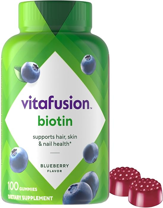 vitafusion Extra Strength Biotin Gummy Vitamins, Berry Flavored, 5,000 mcg Biotin Vitamins, Ameri... | Amazon (US)