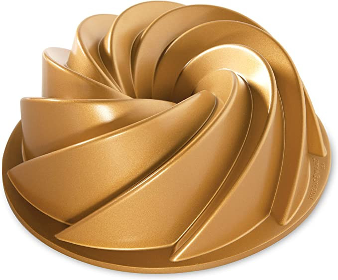 Nordic Ware Heritage Bundt Pan, One, Gold | Amazon (US)