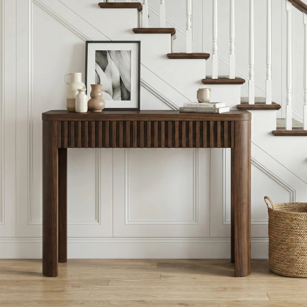 Abdel 39" Fluted Console Table with Mid-Century Modern Styling | Wayfair North America