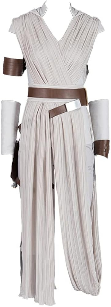 Adult Rey Cosplay Costume Full Set Outfit Halloween Role Play Costume for Women Girls | Amazon (US)