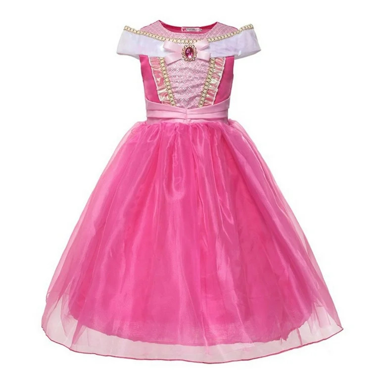 HAWEE Pink Princess Dress Party Toddler Girls Halloween Costume Deluxe Beauty Cosplay Outfit | Walmart (US)