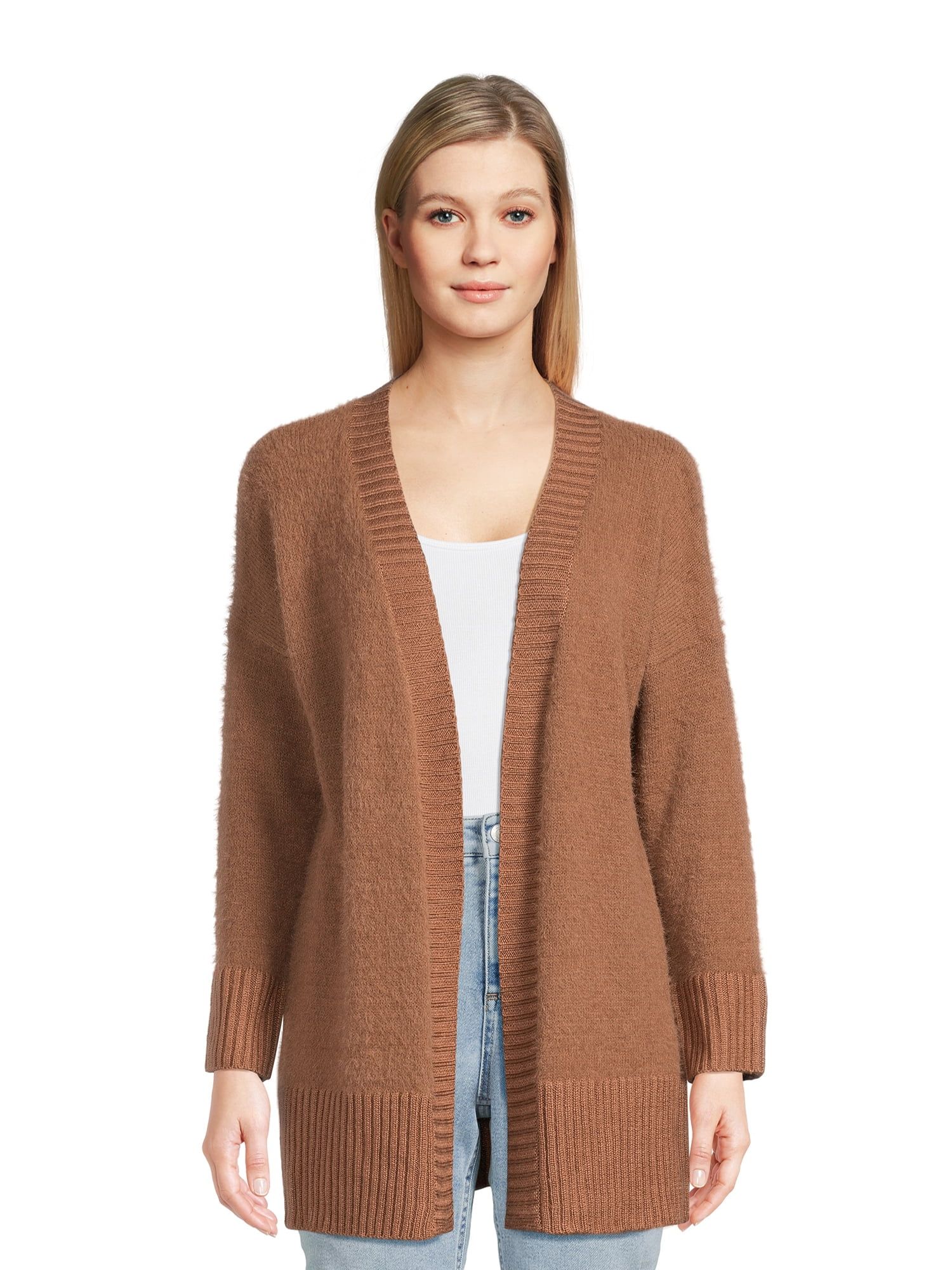 Dreamers by Debut Women's Open Front Cardigan Sweater, Midweight, Sizes XS-XL | Walmart (US)