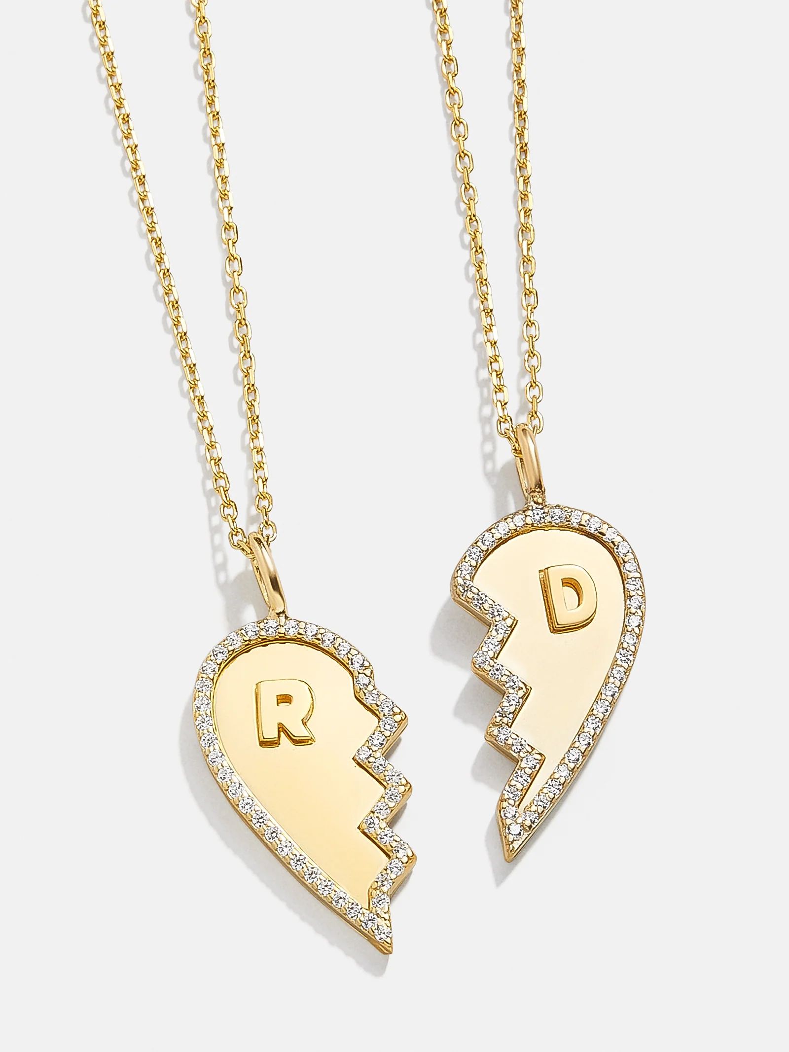 Heart 18K Gold Custom Best Friend Necklaces - Heart Best Friend Pendants | BaubleBar (US)