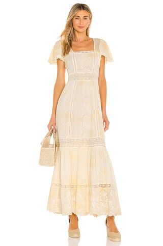 LoveShackFancy Norma Dress in Lemon Drop Hand Dye from Revolve.com | Revolve Clothing (Global)
